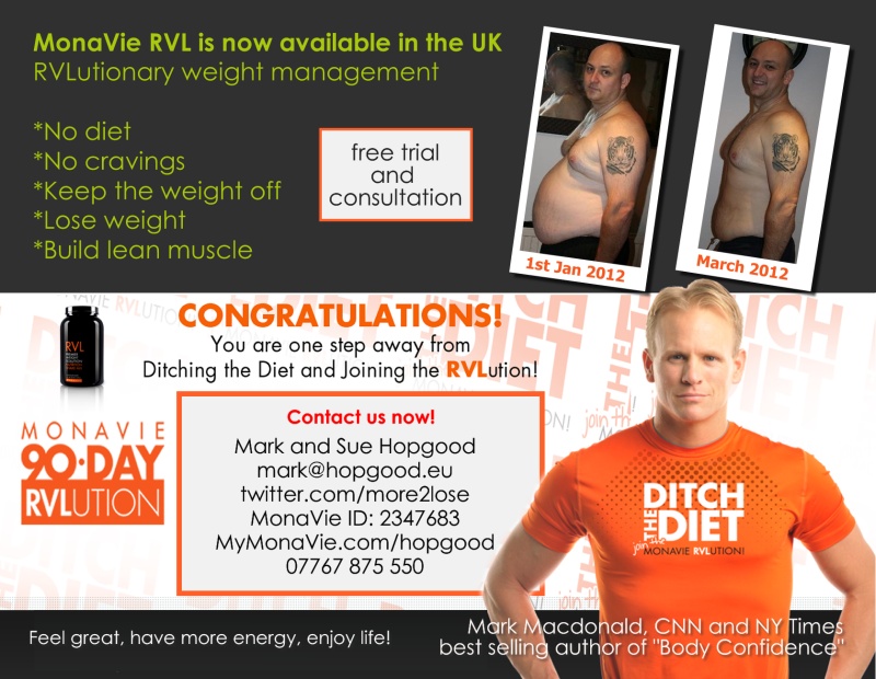 MonaVie RVl weight management system london sevenoaks